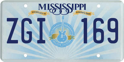MS license plate ZGI169