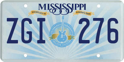 MS license plate ZGI276