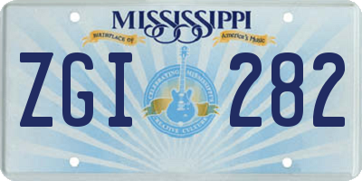 MS license plate ZGI282