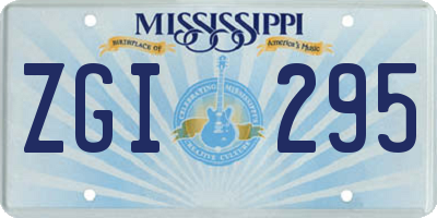 MS license plate ZGI295