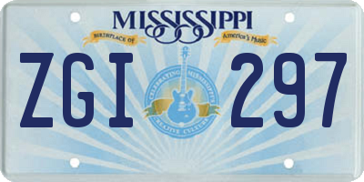 MS license plate ZGI297