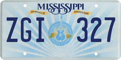MS license plate ZGI327
