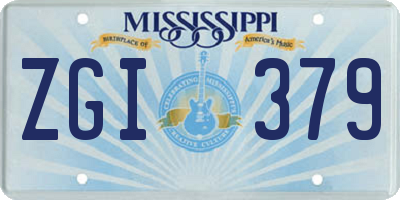 MS license plate ZGI379