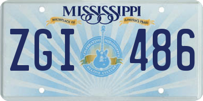 MS license plate ZGI486