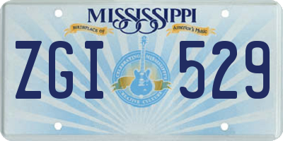 MS license plate ZGI529