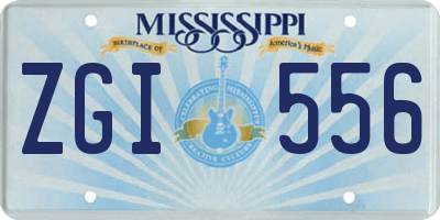 MS license plate ZGI556