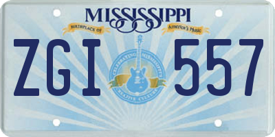 MS license plate ZGI557