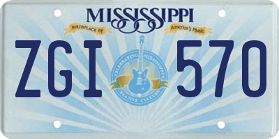 MS license plate ZGI570