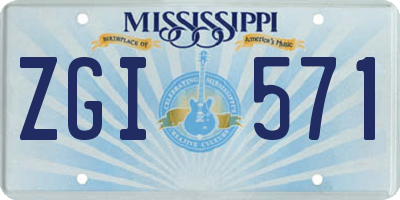 MS license plate ZGI571