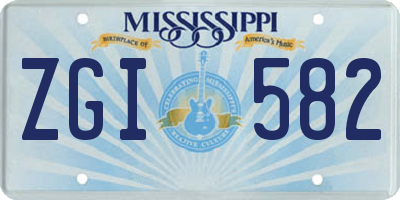 MS license plate ZGI582
