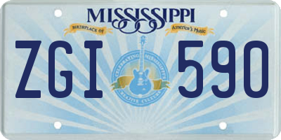 MS license plate ZGI590