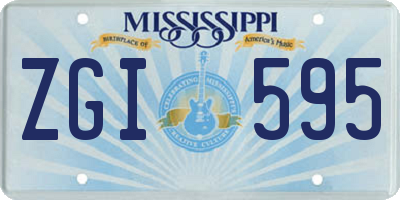 MS license plate ZGI595