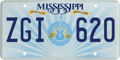 MS license plate ZGI620