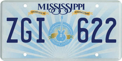 MS license plate ZGI622
