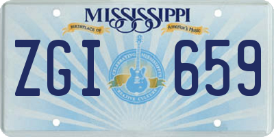 MS license plate ZGI659