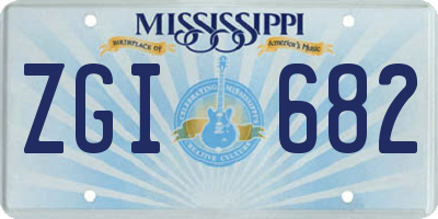 MS license plate ZGI682