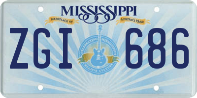 MS license plate ZGI686