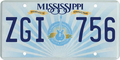 MS license plate ZGI756