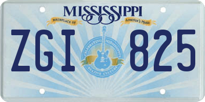 MS license plate ZGI825