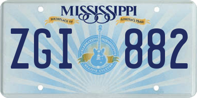 MS license plate ZGI882