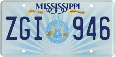 MS license plate ZGI946
