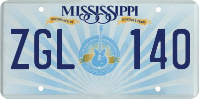 MS license plate ZGL140