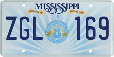 MS license plate ZGL169