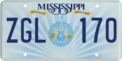 MS license plate ZGL170