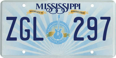 MS license plate ZGL297