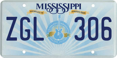 MS license plate ZGL306