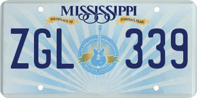 MS license plate ZGL339