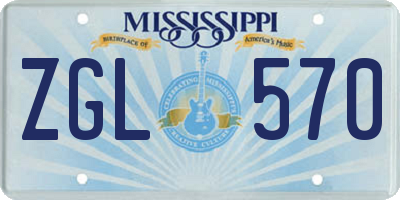 MS license plate ZGL570
