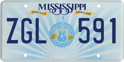 MS license plate ZGL591