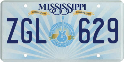 MS license plate ZGL629