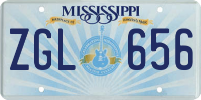 MS license plate ZGL656