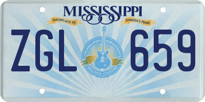 MS license plate ZGL659