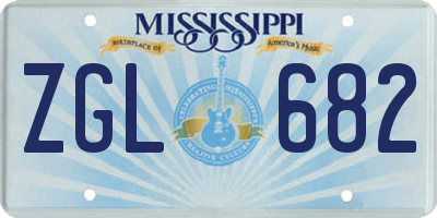 MS license plate ZGL682