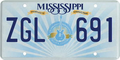 MS license plate ZGL691