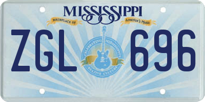MS license plate ZGL696