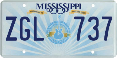 MS license plate ZGL737