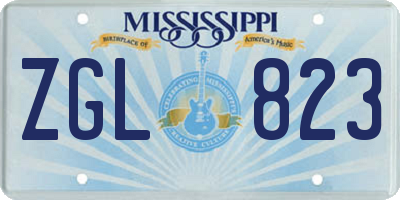 MS license plate ZGL823