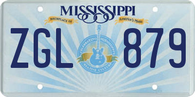 MS license plate ZGL879