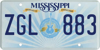 MS license plate ZGL883