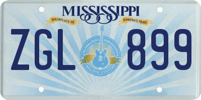 MS license plate ZGL899