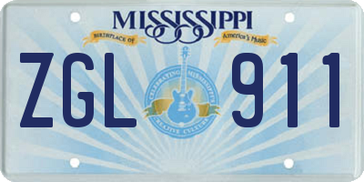 MS license plate ZGL911