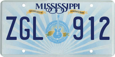 MS license plate ZGL912