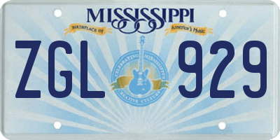 MS license plate ZGL929