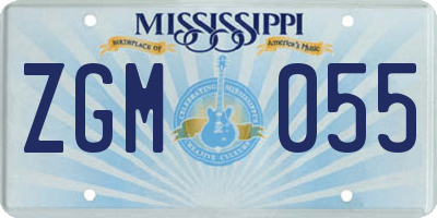 MS license plate ZGM055