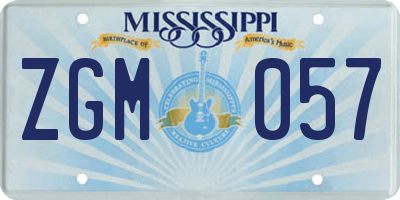 MS license plate ZGM057