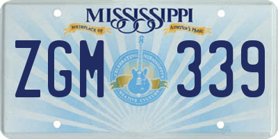 MS license plate ZGM339